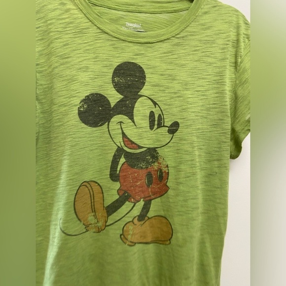 Mickey Mouse distressed green vintage t-shirt size extra large - Picture 1 of 5
